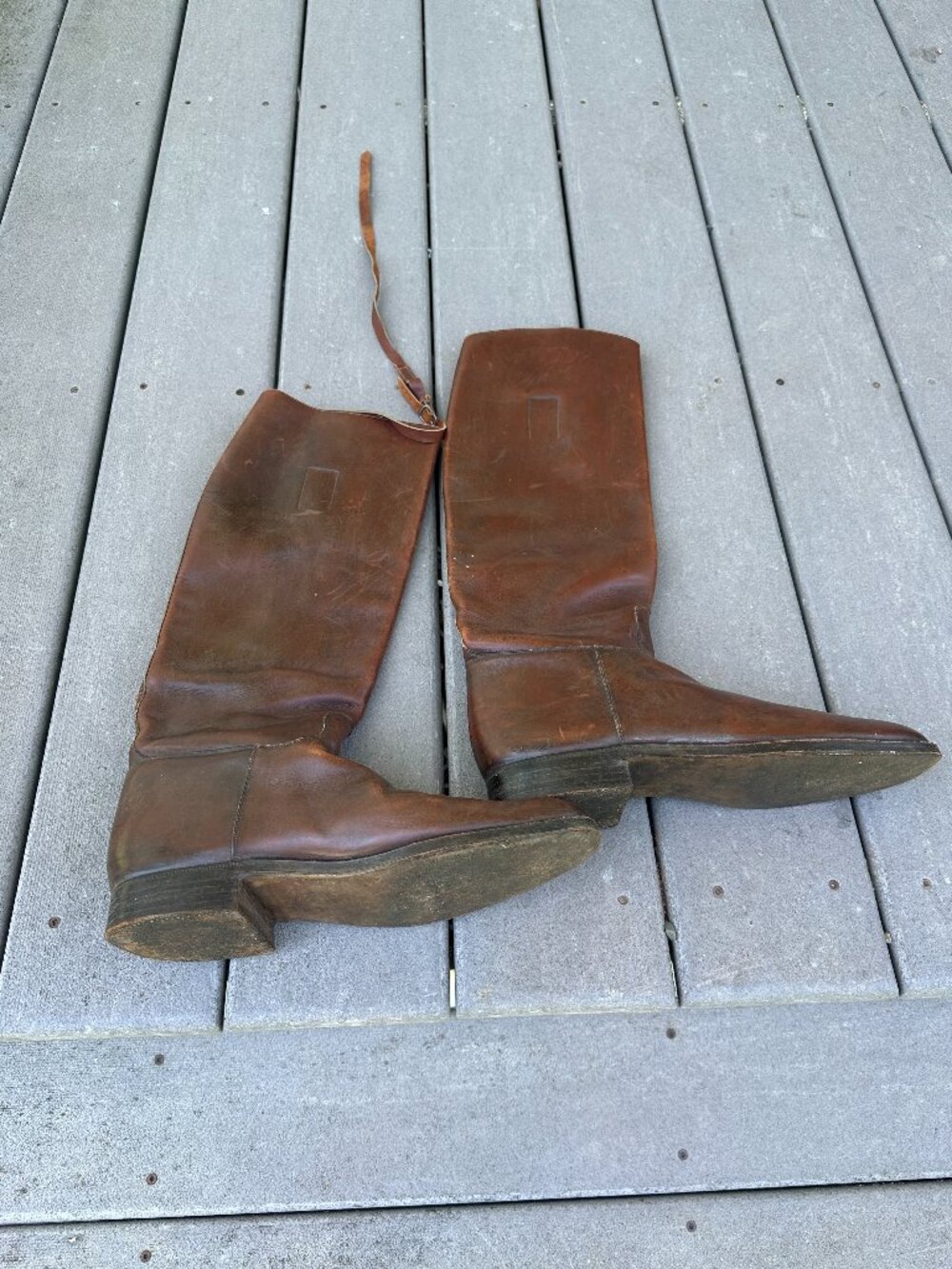 Vintage Tall Riding Boots Bench Made Brown Leather Made England Women’s US 10B